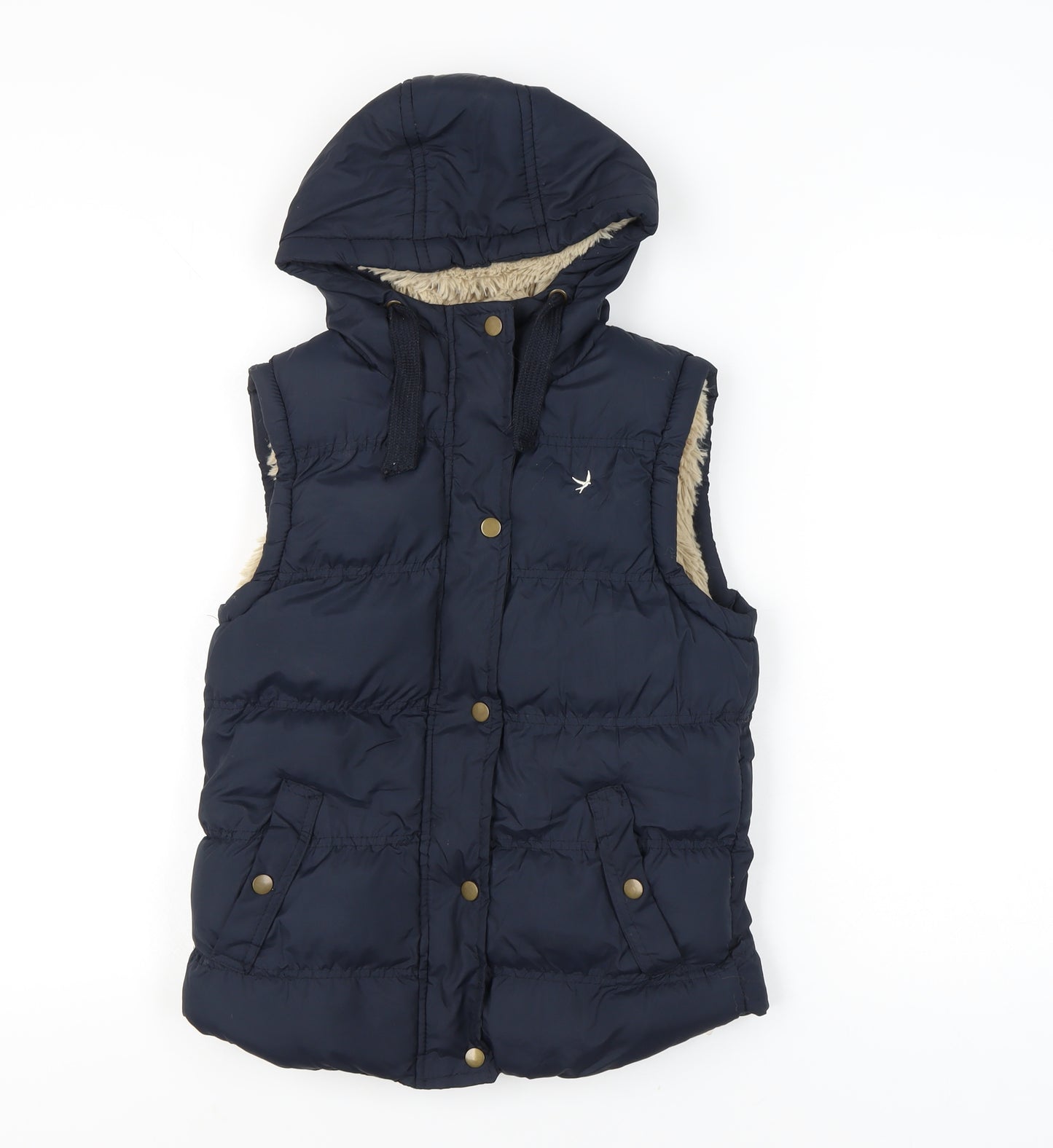 Atmosphere Women’s Blue Size 8 Hooded Puffer Waistcoat