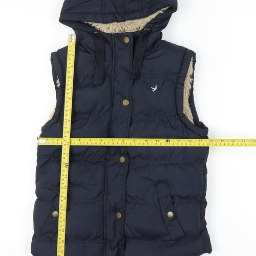 Atmosphere Women’s Blue Size 8 Hooded Puffer Waistcoat