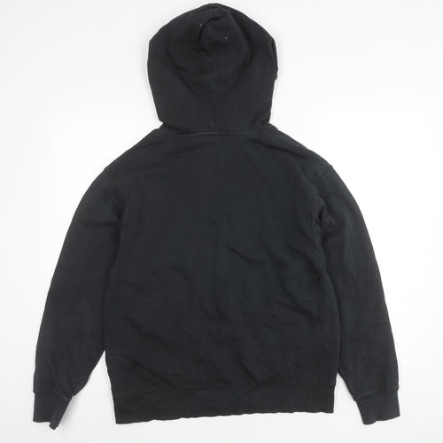 Zara Women Black Hoodie Sweatshirt Size 8 Brooklyn 1980 Pullover