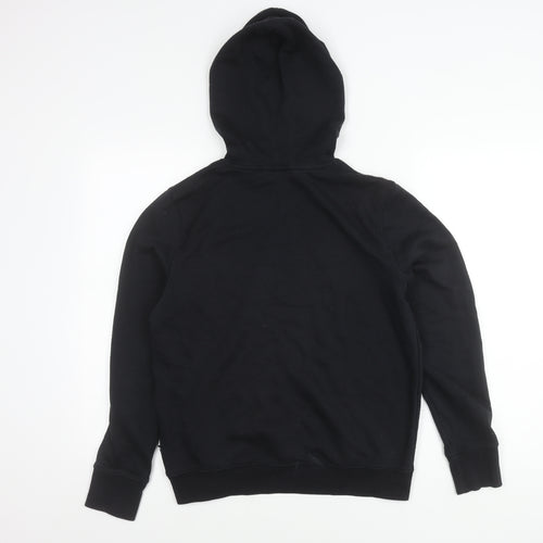 Fila Women’s Black Pullover Hoodie Size M UK 12 Cotton Blend Logo