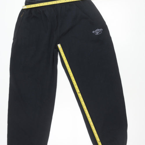 Reebok Women’s Black M Sweatpants Fleece Trousers Regular Fit