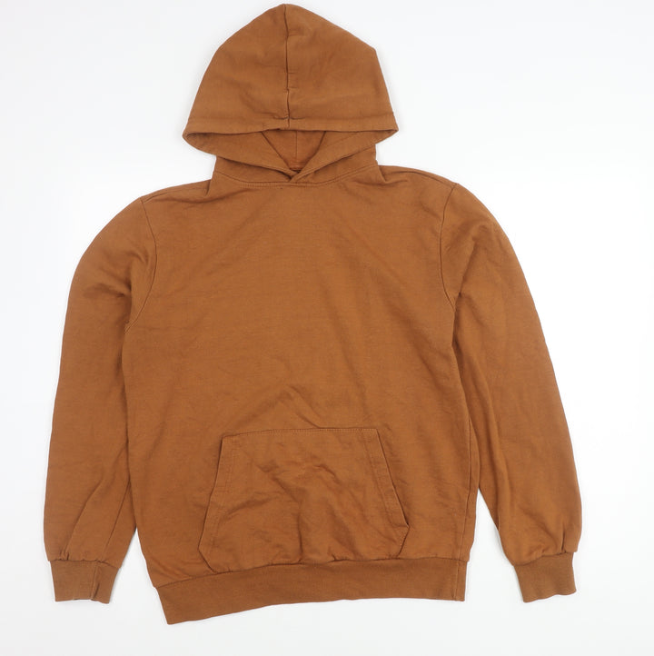 Lefties Men’s Brown Pullover Hoodie Size M Regular Fit