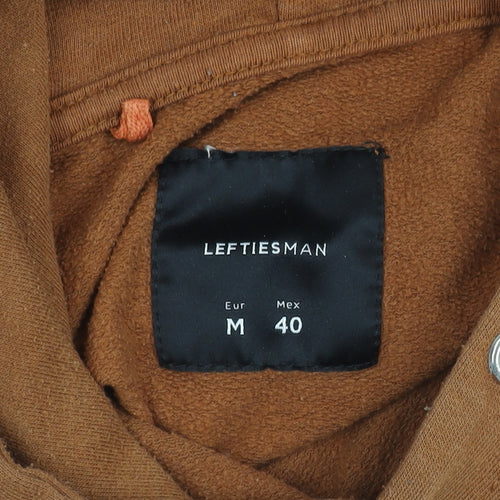 Lefties Men’s Brown Pullover Hoodie Size M Regular Fit