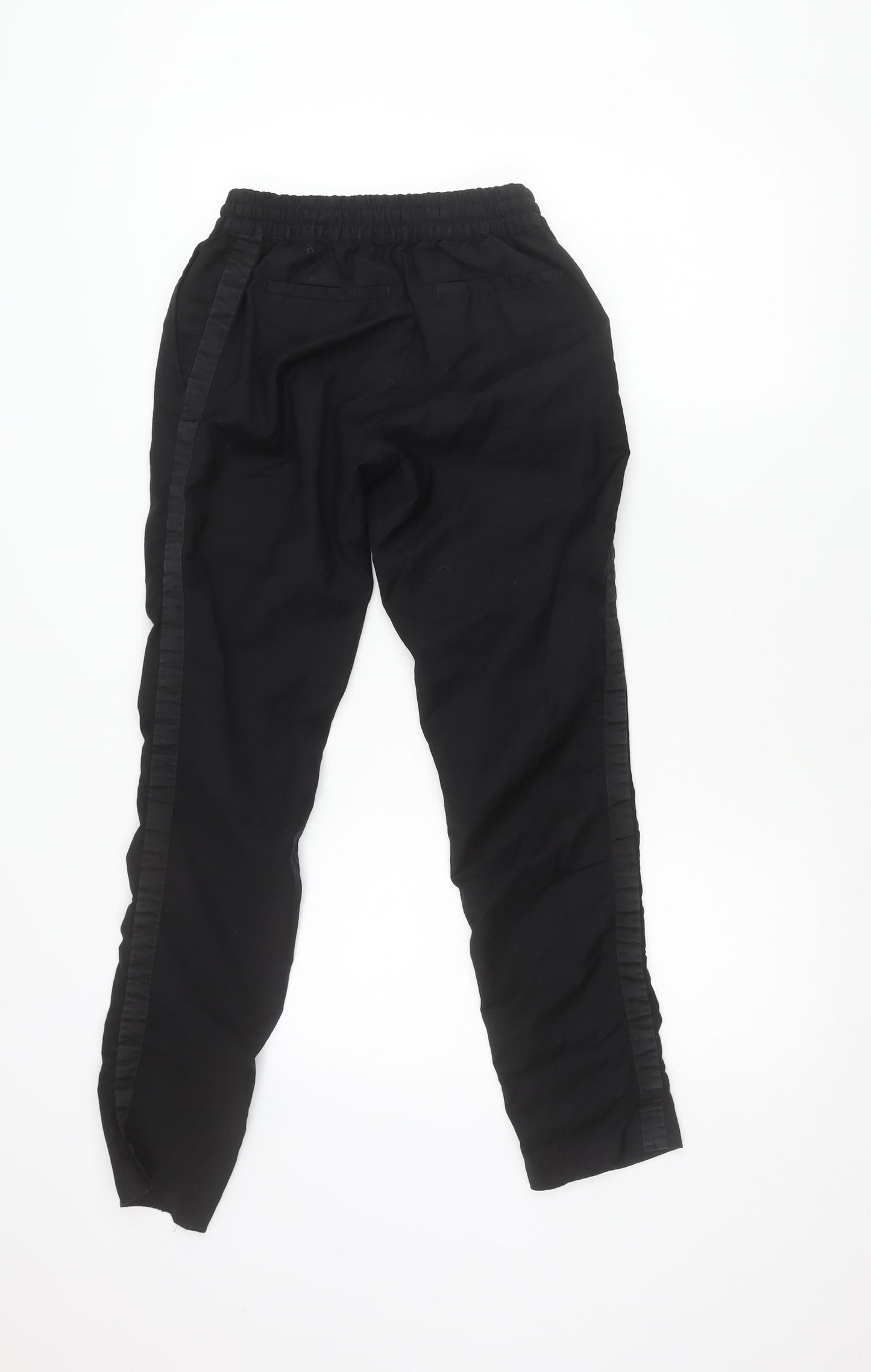 Paul & Joe Womens Black Jogger Trousers Size 8 Elastic Waist Viscose