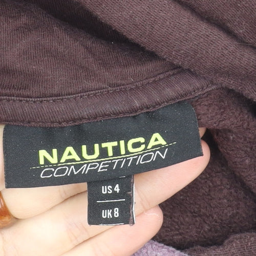 Nautica Competition Women's Brown Hoodie UK 8 Pullover Logo