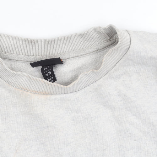 Ellesse Women’s Grey Sweatshirt UK 10 Pullover Crew Neck Cotton Blend