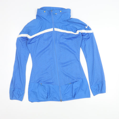 Nike Men's Blue Small Track Jacket Lightweight Dri-Fit Athletic