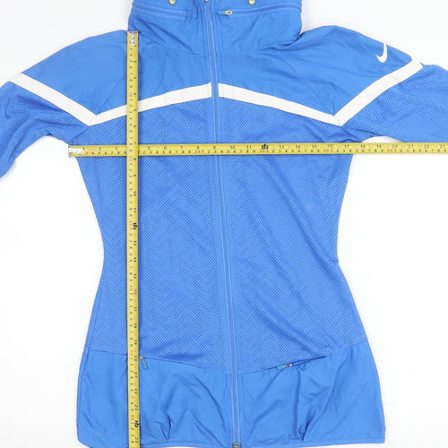 Nike Men's Blue Small Track Jacket Lightweight Dri-Fit Athletic