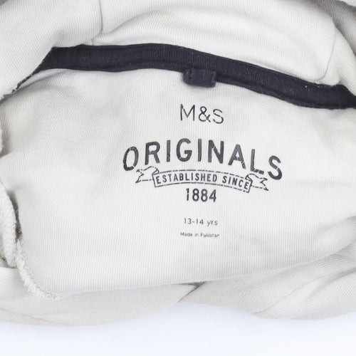 Marks and Spencer Boys Beige NASA Pullover Hoodie 13-14 Years