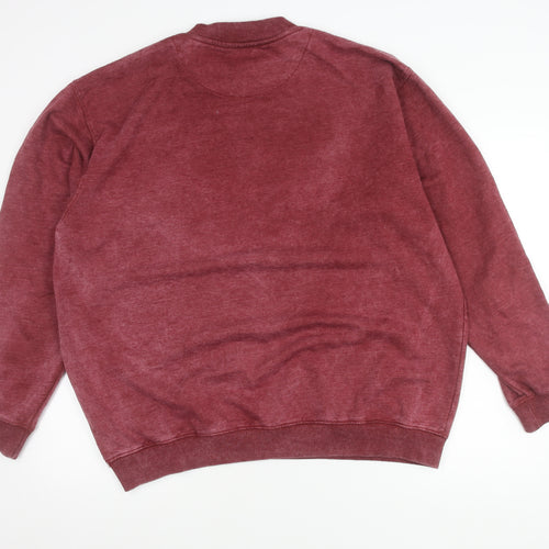 boohooMAN Men’s Red Crew Neck Pullover Sweatshirt Size L