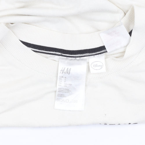 H&M Disney Women Ivory Sweatshirt S Mickey Mouse Steamboat Willie