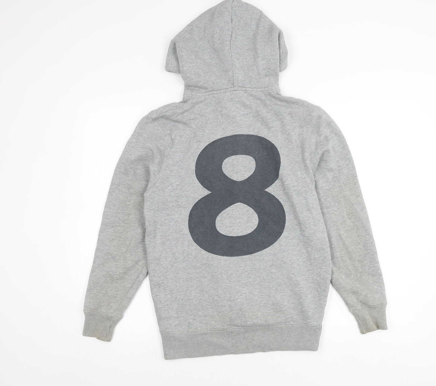 Jack Wills Mens Grey XS Hooded Full Zip Fleece Jacket