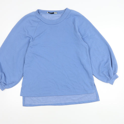 Oasis Women’s Blue Pullover Jumper Size S Crew Neck Raglan Sleeve