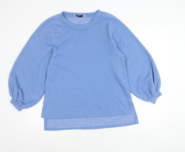Oasis Women’s Blue Pullover Jumper Size S Crew Neck Raglan Sleeve