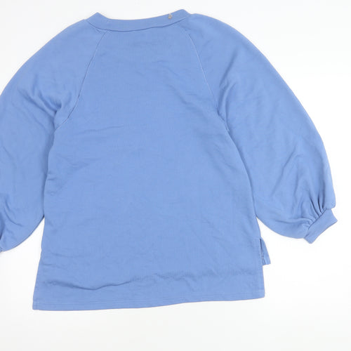 Oasis Women’s Blue Pullover Jumper Size S Crew Neck Raglan Sleeve