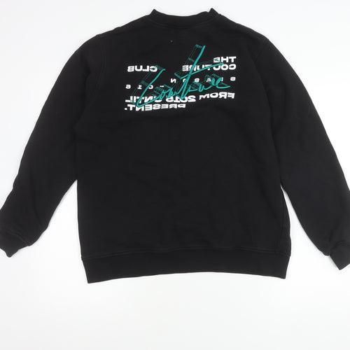 Couture Mens Black L Sweatshirt Pullover Crew Neck Graphic Print