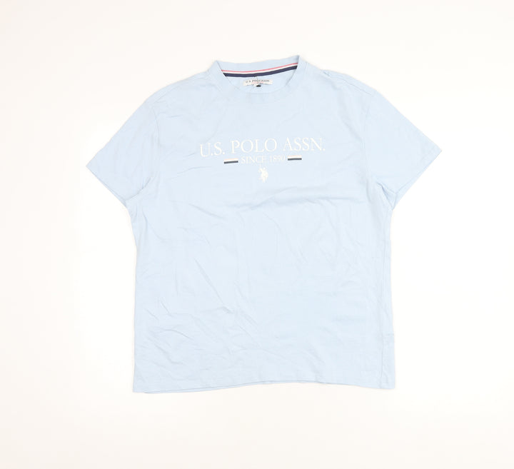 U.S. Polo Assn. Womens Blue XS Regular Cotton Short Sleeve T-Shirt