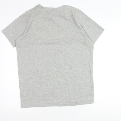 BOXRAW Men's Grey XS Crew Neck Short Sleeve Cotton T-Shirt