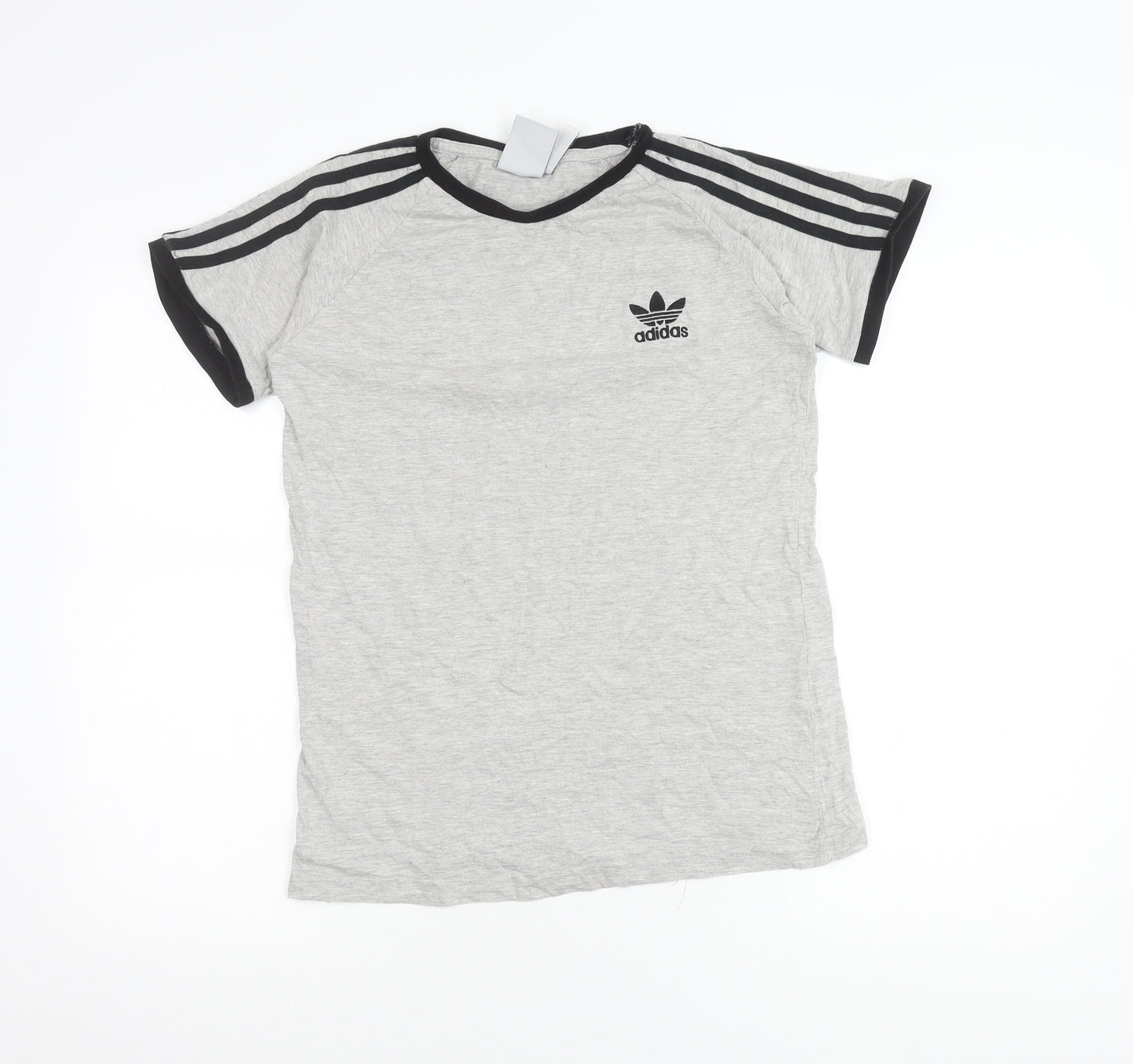 Adidas Men’s Grey M Short Sleeve Crew Neck Cotton Logo T-Shirt
