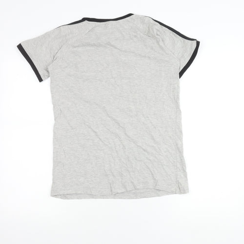 Adidas Men’s Grey M Short Sleeve Crew Neck Cotton Logo T-Shirt