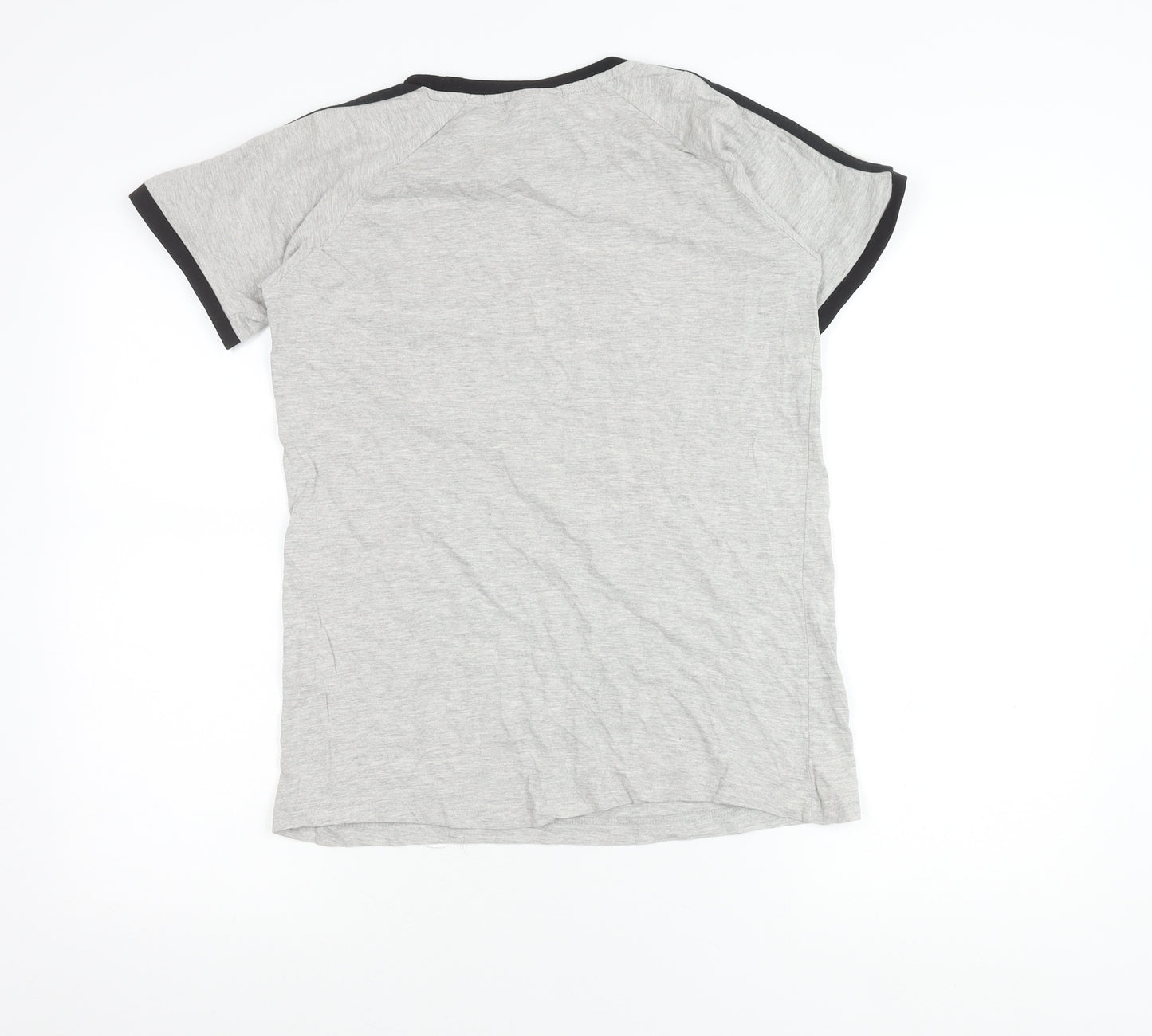 Adidas Men’s Grey M Short Sleeve Crew Neck Cotton Logo T-Shirt