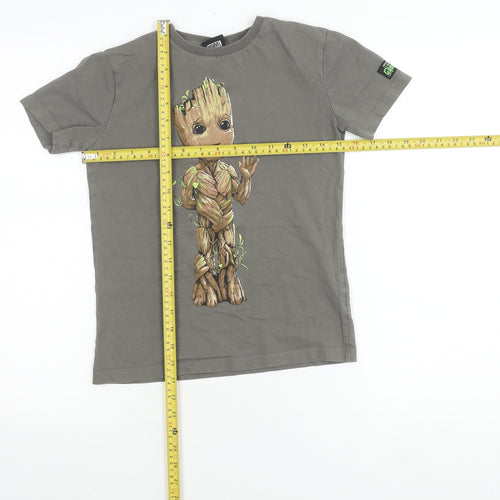 Next Boys Grey Groot T-Shirt Age 9 Years Marvel Superhero Short Sleeve