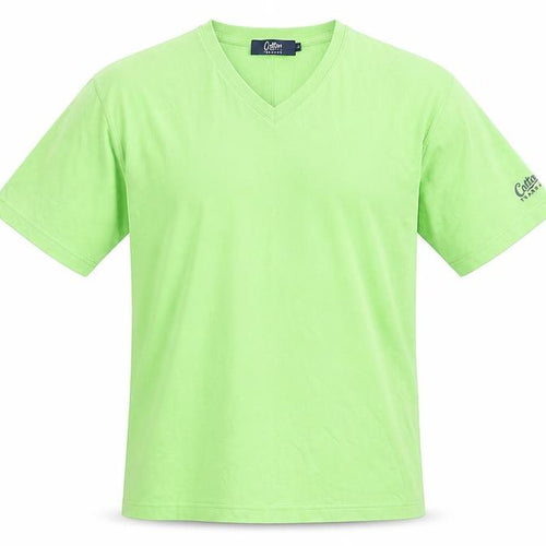 Cotton Traders Men's Green Small V-Neck Short Sleeve T-Shirt