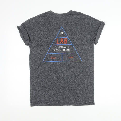 Topman Men's Grey Graphic Print LA8 T-Shirt Size S Regular Fit