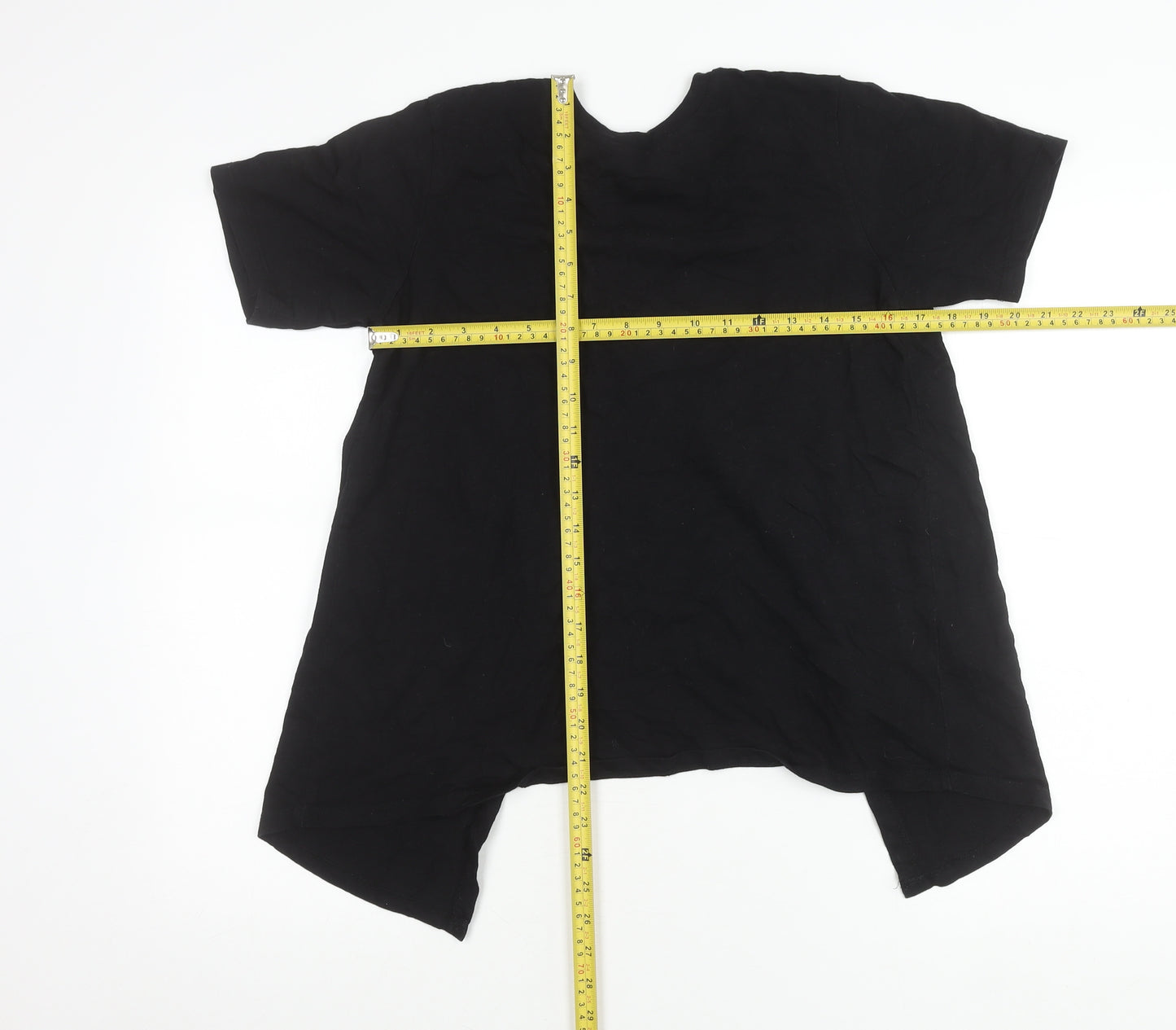 ASOS DESIGN Womens Black Size 6 Basic Cotton Short Sleeve T-Shirt