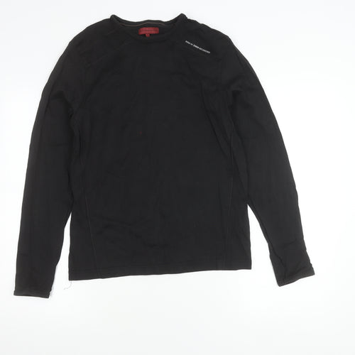 John Richmond Men’s Black Long Sleeve Cotton T-Shirt S
