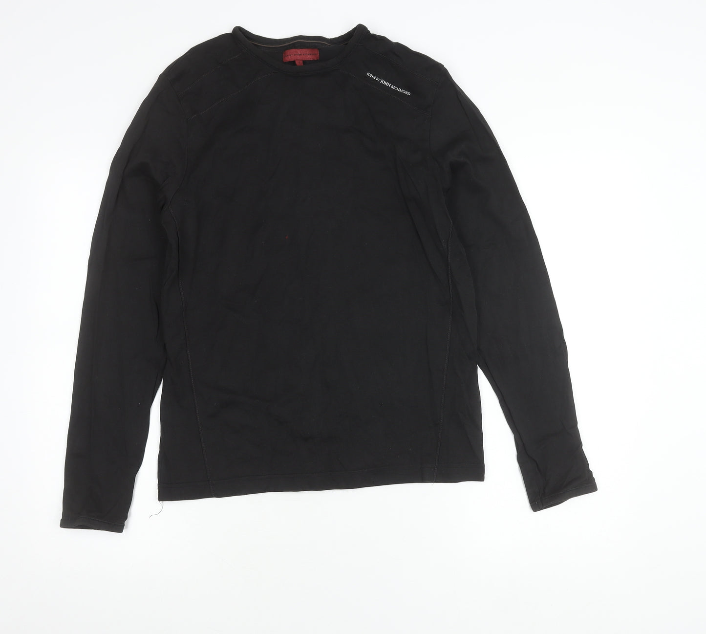 John Richmond Men’s Black Long Sleeve Cotton T-Shirt S