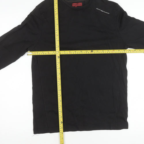 John Richmond Men’s Black Long Sleeve Cotton T-Shirt S