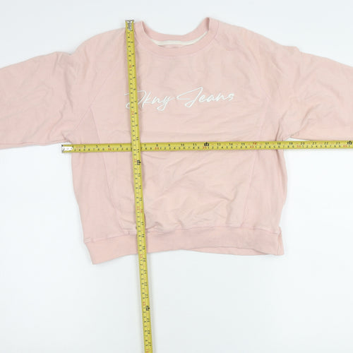 DKNY Jeans Teens Pink Logo Sweatshirt L (12/14) Cotton Blend
