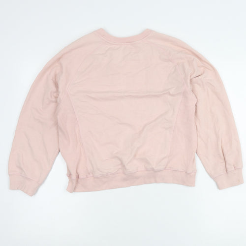 DKNY Jeans Teens Pink Logo Sweatshirt L (12/14) Cotton Blend