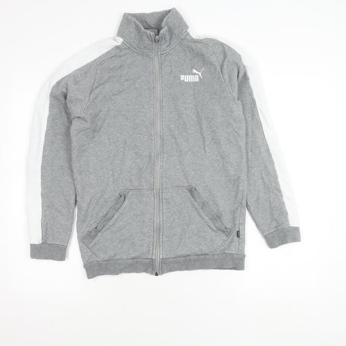 Puma Men's Grey XS Full Zip Basic Sports Jacket