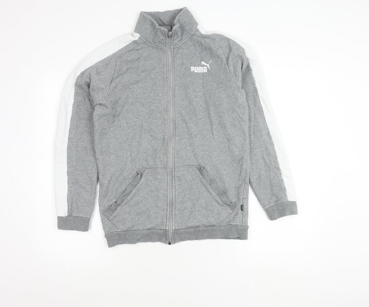 Puma Men's Grey XS Full Zip Basic Sports Jacket