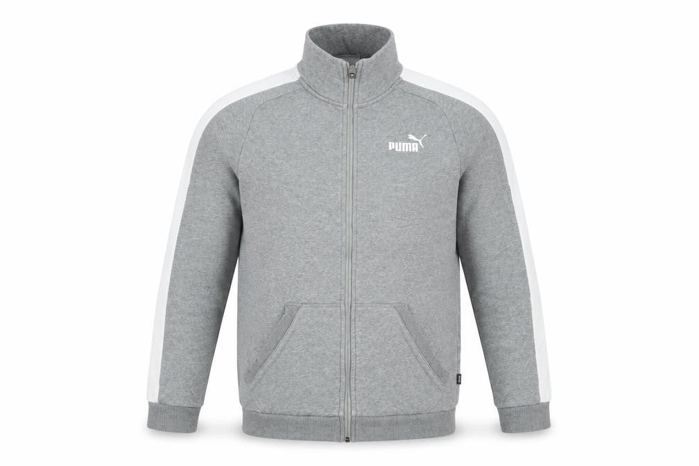 Puma Men's Grey XS Full Zip Basic Sports Jacket