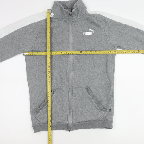 Puma Men's Grey XS Full Zip Basic Sports Jacket