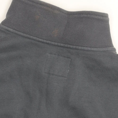 Abercrombie & Fitch Women’s Grey Small 1/4 Zip Sweatshirt Cotton Blend