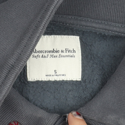 Abercrombie & Fitch Women’s Grey Small 1/4 Zip Sweatshirt Cotton Blend