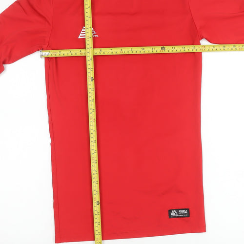 Pendle Men’s Red Long Sleeve Athletic Fit Crew Neck Sports Top M
