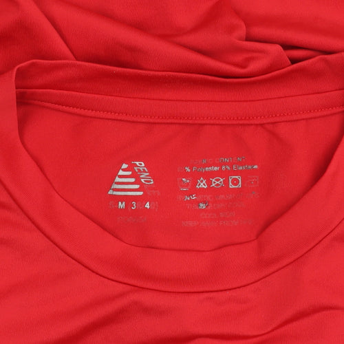 Pendle Men’s Red Long Sleeve Athletic Fit Crew Neck Sports Top M