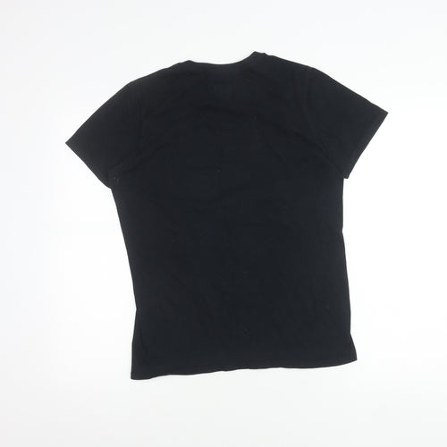 UFC Mens Black Small Graphic Sports T-Shirt Crew Neck Regular Fit