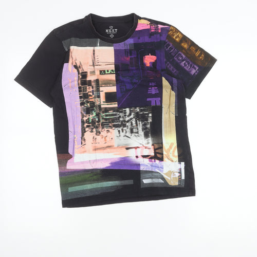 Next Men’s XS Multicoloured Graphic Print City T-Shirt Cotton