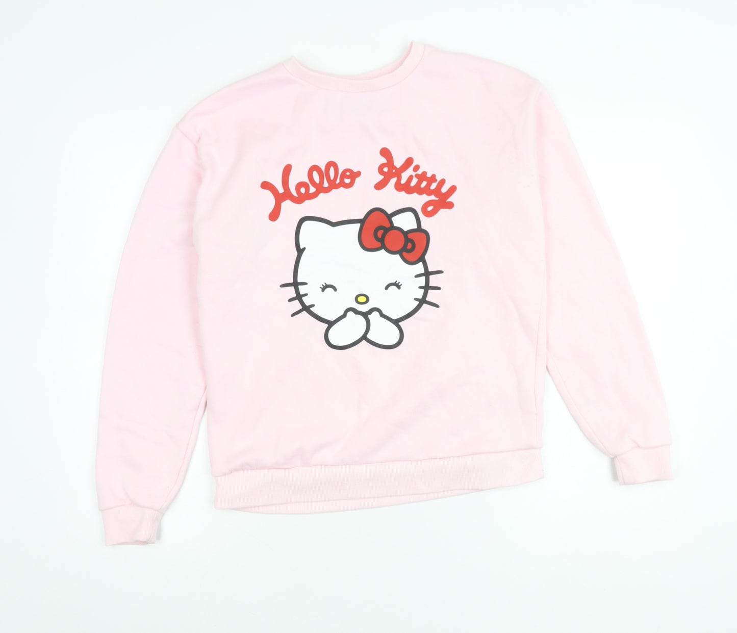 Hello Kitty Girls Pink Pullover Sweatshirt 14-15 Years Graphic Print
