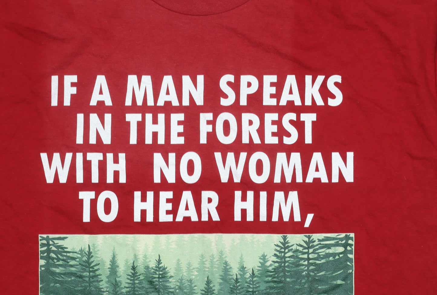 Port & Company Men's XL Red Funny Quote Graphic T-Shirt Cotton