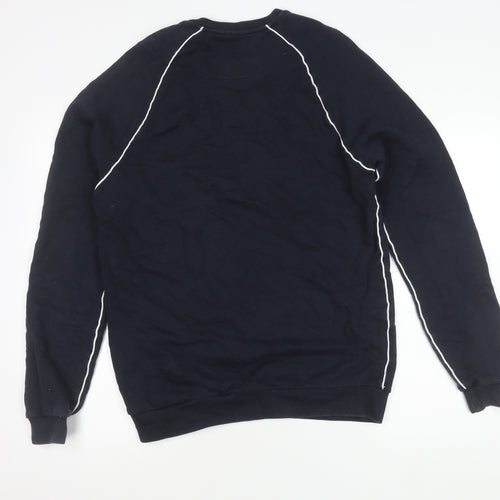Jack Wills Mens Blue M Crew Neck Pullover Sweatshirt Logo Cotton
