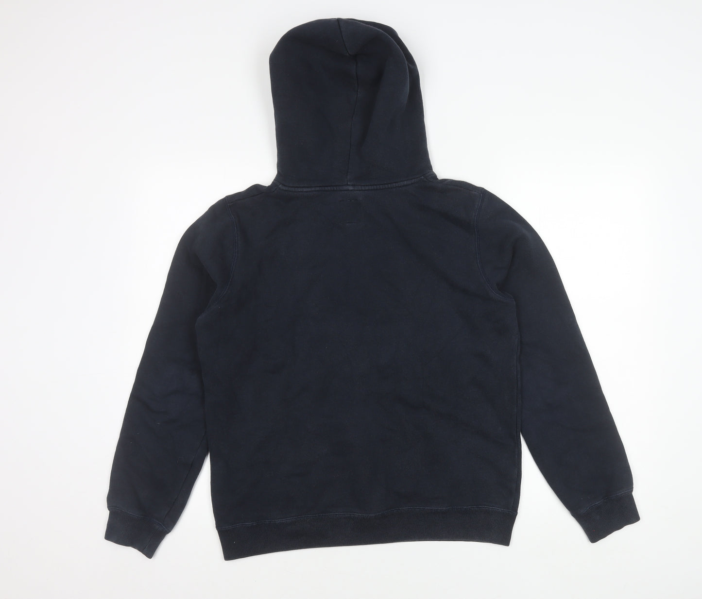 Jack Wills Womens Navy Hoodie UK 12 Cotton Blend Pullover Logo Graphic