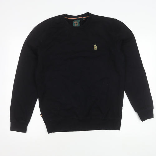 Luke Sport Men's Black Sweatshirt L Pullover Crew Neck Cotton
