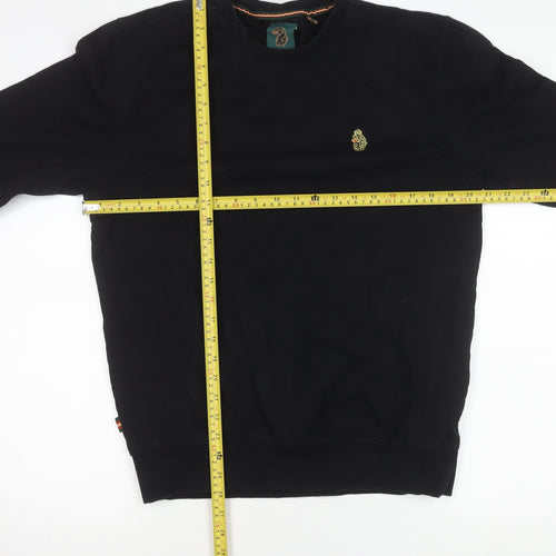 Luke Sport Men's Black Sweatshirt L Pullover Crew Neck Cotton